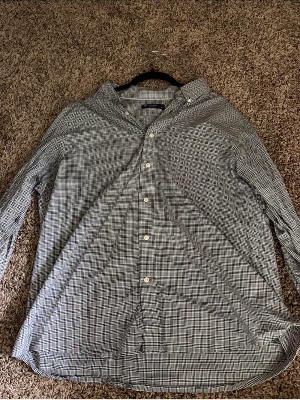 Daniel Cremieux Green and White Plaid Button-Down Shirt